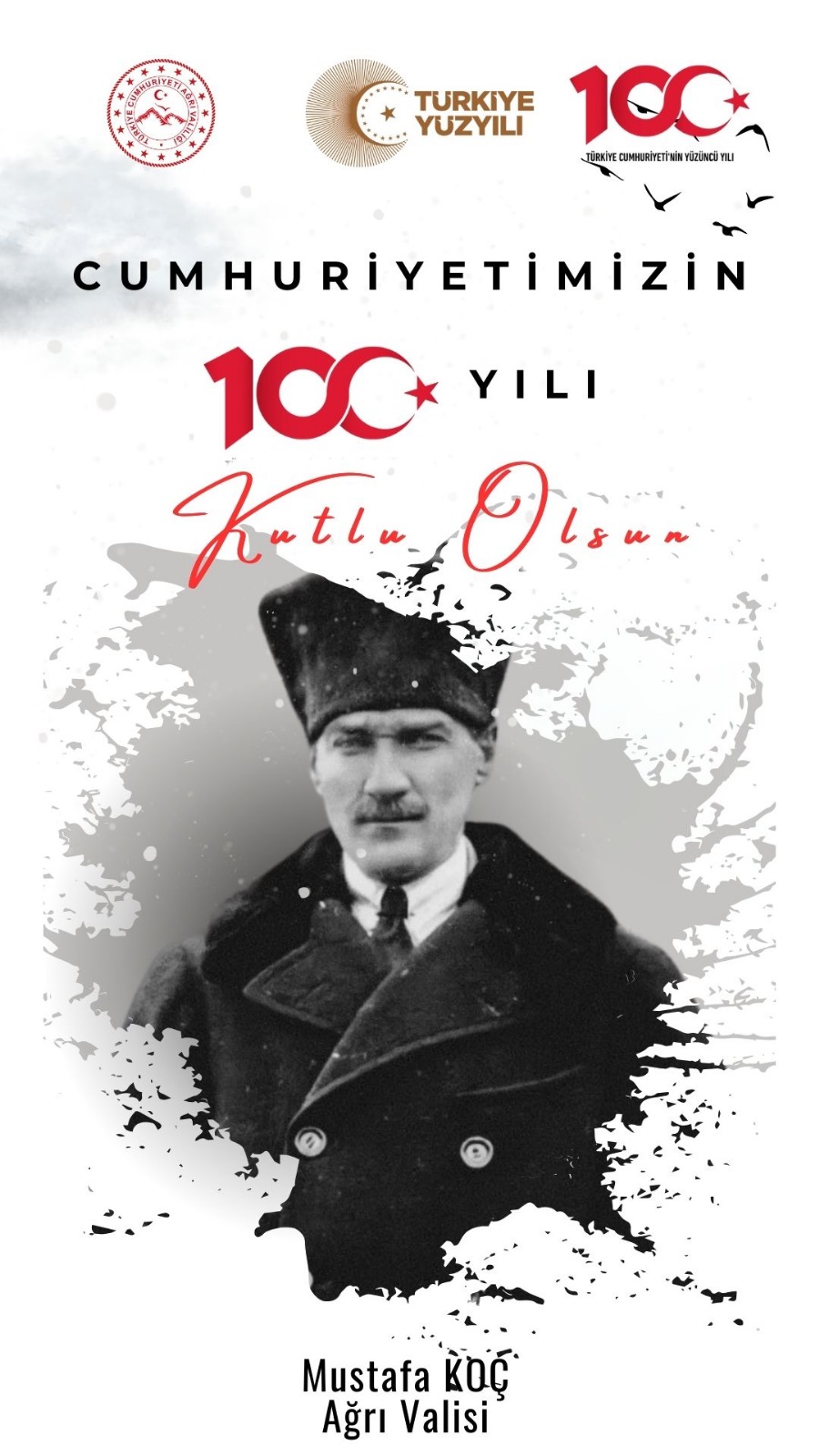 Valimiz Sayın Mustafa KOÇ'un, Cumhuriyetimizin 100. Yılı Kutlama Mesajı