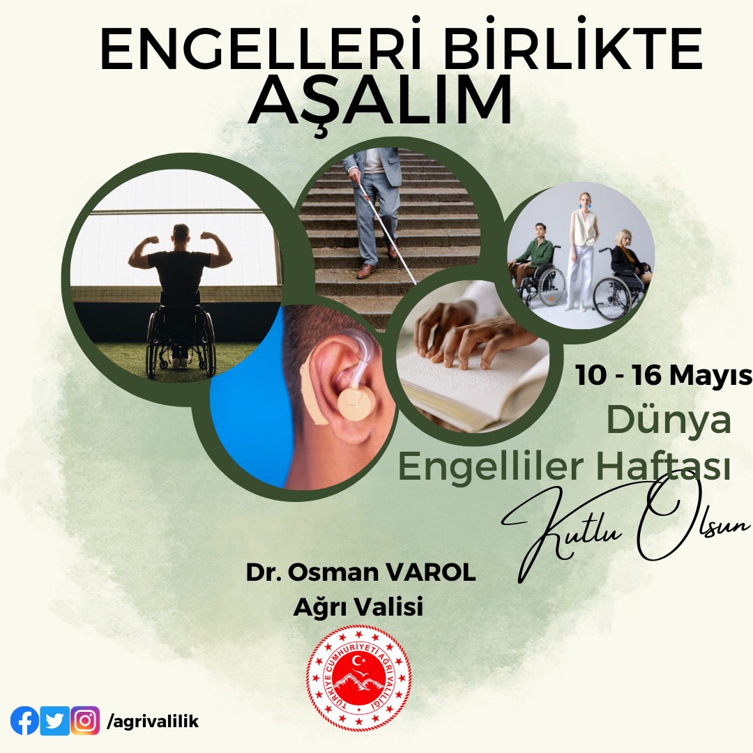 Valimiz Dr. Osman VAROL’un, 10-16 Mayıs Dünya Engelliler Haftası Mesajı