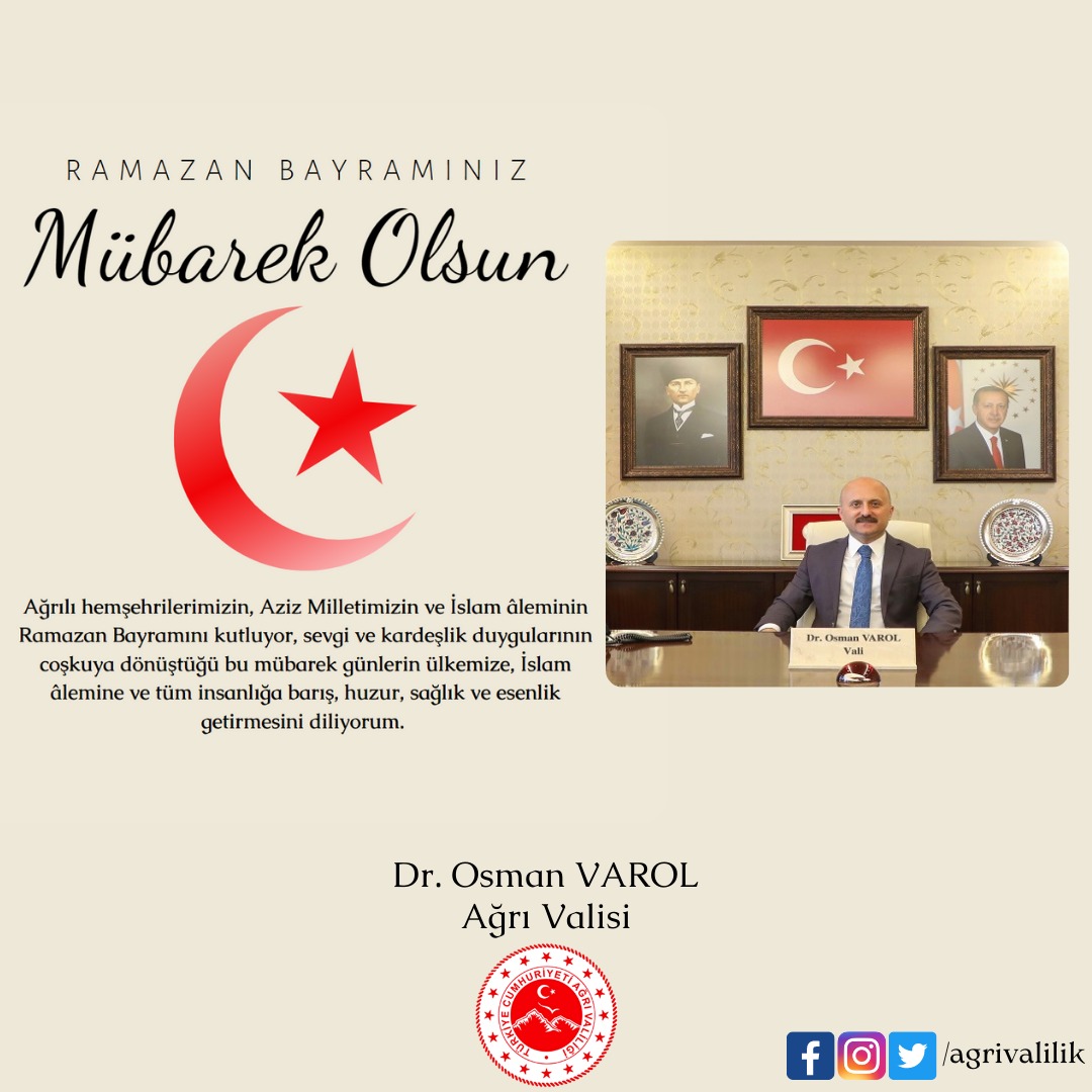 Valimiz Dr. Osman VAROL’un, Ramazan Bayramı Mesajı