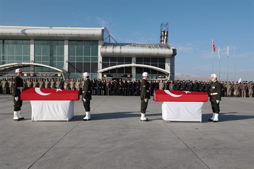 AĞRI ŞEHİTLERİMİZ MEMLEKETLERİNE UĞURLANDI